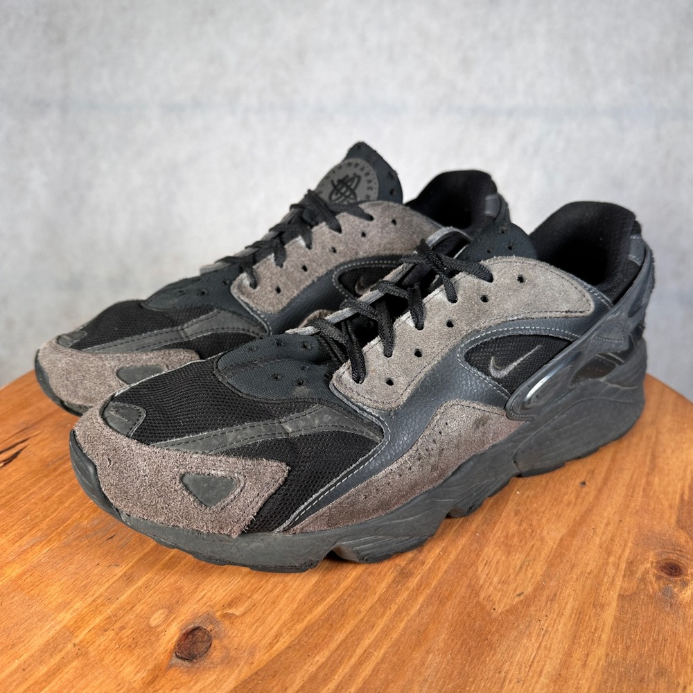 Nike Air Huarache Runner Mens 12 Black Iron Grey Good DZ3306-002 Sneaker